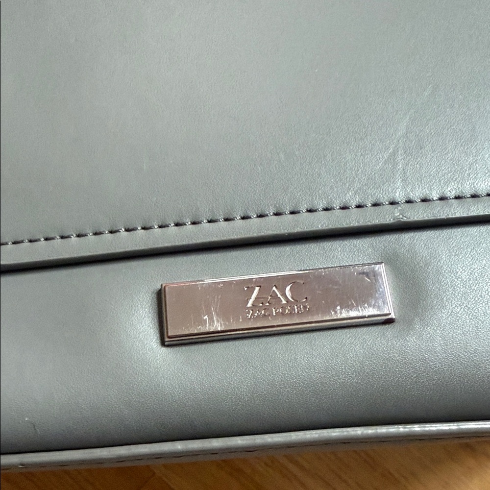 Zac Posen Satchel Gray Leather Shoulder Bag - Picture 7 of 10
